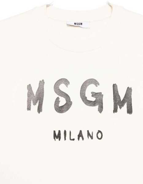 Hanorace MSGM Sweatshirt With Logo BEIGE Fete (BM 19546355) 3