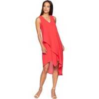 Rochii elegante Asymmetrical Front Drape Dress Femei
