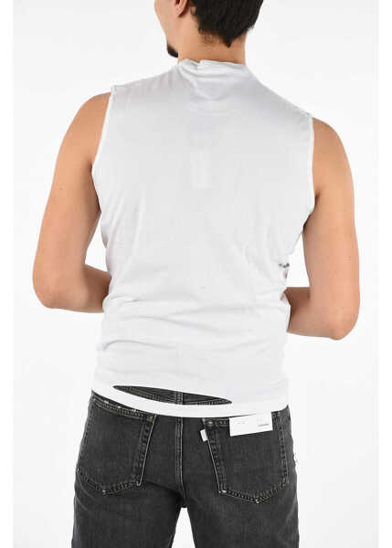 Tricouri DSQUARED2 Top With Embroidery Black & White Barbati (BM 19546772) 2