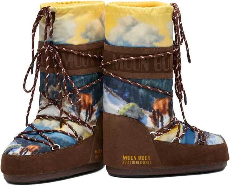 Bocanci casual Moon Boot Moon Boot X Guest In Residence print Boots COCOA Femei (BM 19546775) 4