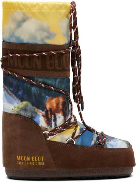 Bocanci casual Moon Boot Moon Boot X Guest In Residence print Boots COCOA Femei (BM 19546775) 1
