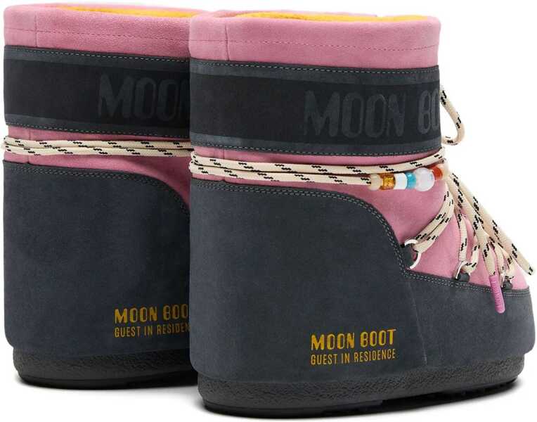 Bocanci casual Moon Boot Moon Boot X Guest in Residence Icon Low Boots GREY/ROSE Femei (BM 19546787) 2
