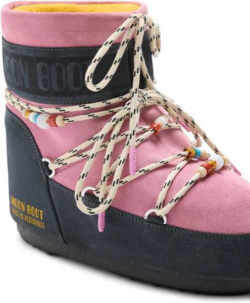Bocanci casual Moon Boot Moon Boot X Guest in Residence Icon Low Boots GREY/ROSE Femei (BM 19546787) 4