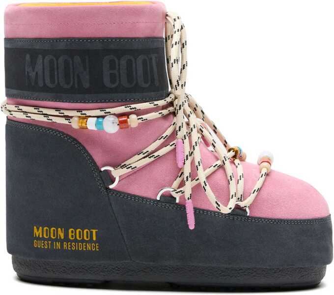 Bocanci casual Moon Boot Moon Boot X Guest in Residence Icon Low Boots GREY/ROSE Femei (BM 19546787) 1
