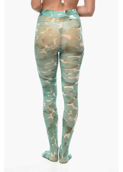 Sosete Elisabetta Franchi All Over Floral Tights Green Femei (BM 19546796) 2