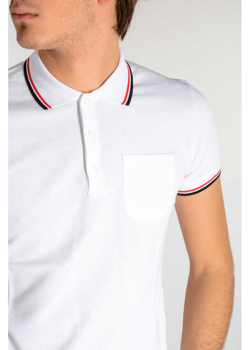 Tricouri Polo DSQUARED2 Cotton Pique Polo White Barbati (BM 19546802) 3