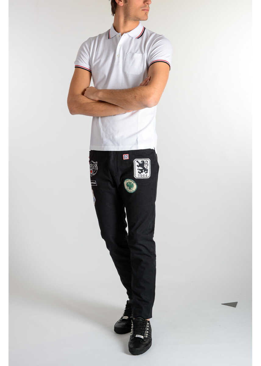 Tricouri Polo DSQUARED2 Cotton Pique Polo White Barbati (BM 19546802) 4