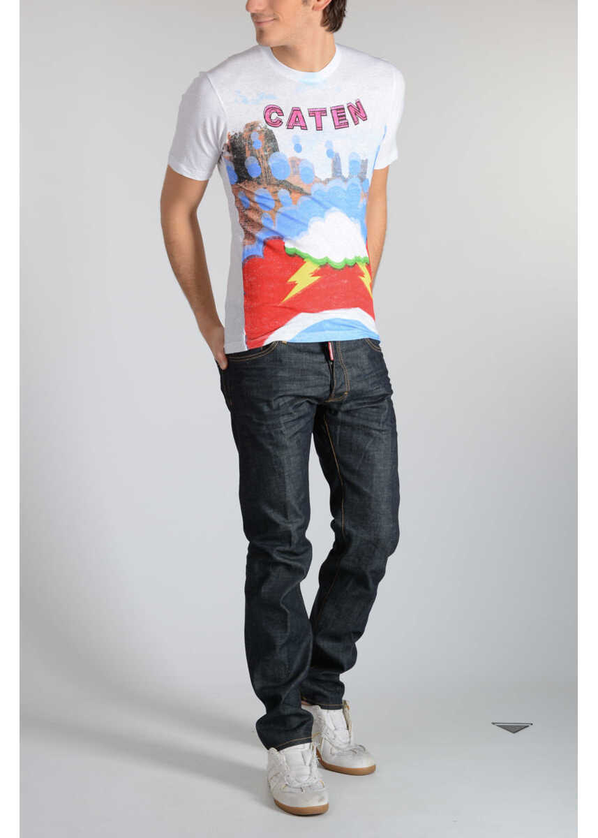 Tricouri DSQUARED2 Jersey Cotton T-Shirt White Barbati (BM 19546808) 4