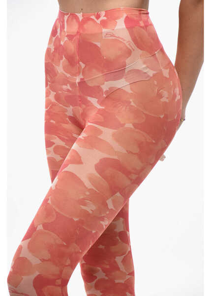 Sosete Elisabetta Franchi All Over Floral Tights Orange Femei (BM 19546820) 3