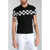 DSQUARED2 Hopsack Cotton Polo With Checked Detail Black