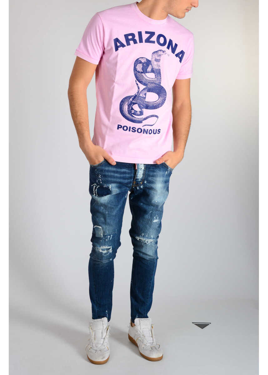 Tricouri DSQUARED2 Pink Man T-Shirt Pink Barbati (BM 19546838) 4