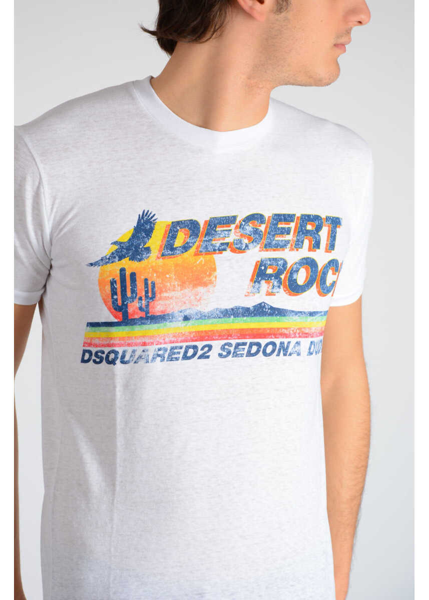 Tricouri DSQUARED2 White Man T-Shirt White Barbati (BM 19546895) 3