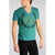 DSQUARED2 Printed V Neck T-Shirt Green