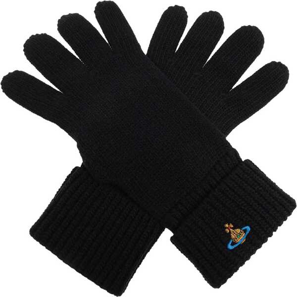 Manusi Vivienne Westwood Wool Gloves. BLACK Femei (BM 19546967) 1