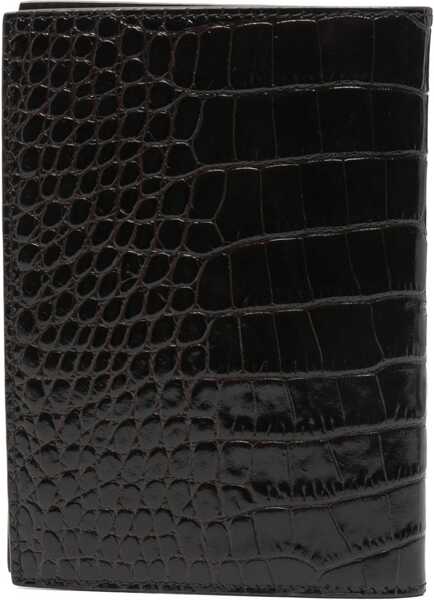 Portofele Tom Ford Leather Passport Holder BROWN Barbati (BM 19547045) 2