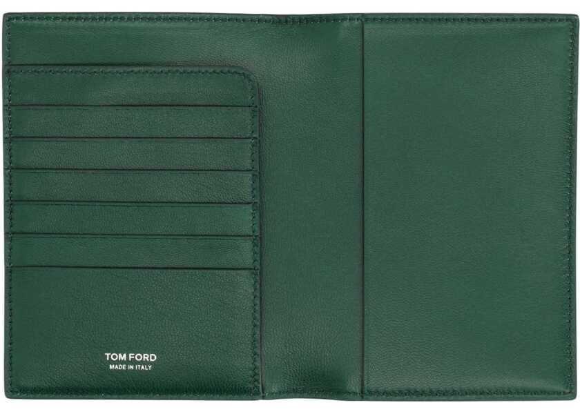 Portofele Tom Ford Leather Passport Holder GREEN Barbati (BM 19547063) 3