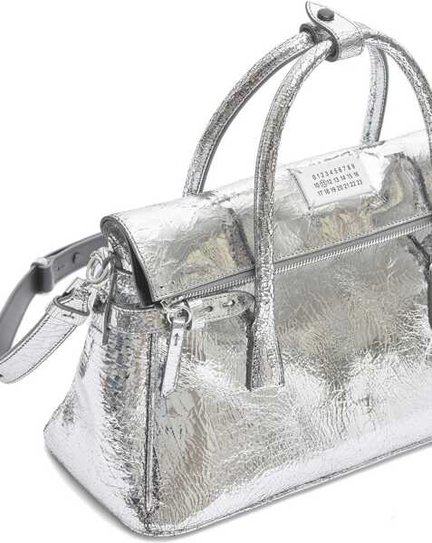 Genti de mana Maison Margiela 5AC East West Medium tote Bag SILVER/BLACK Femei (BM 19547375) 5