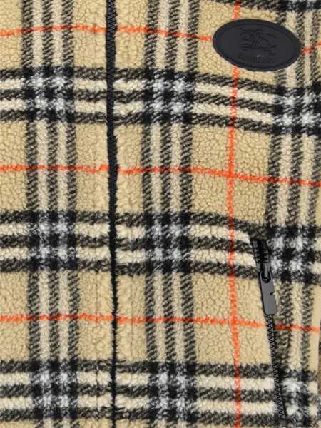 Jachete Burberry Cropped hooded Check fleece Jacket SAND IP CHECK Femei (BM 19547396) 2