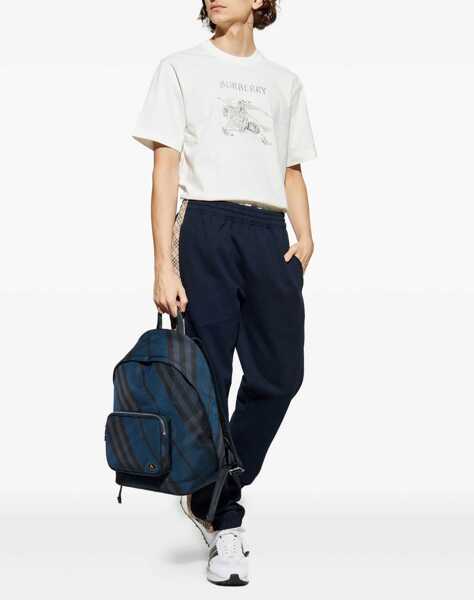 Pantaloni casual Burberry Jogging Pants feature signature Burberry Check tape along the sides NAVY Barbati (BM 19547399) 2