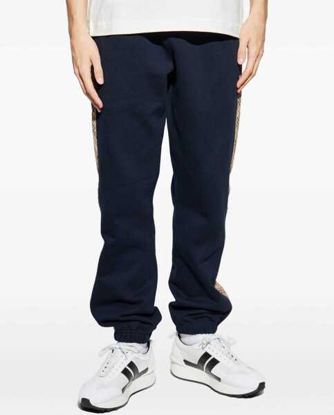 Pantaloni casual Burberry Jogging Pants feature signature Burberry Check tape along the sides NAVY Barbati (BM 19547399) 3