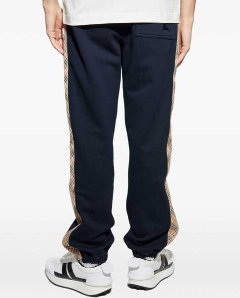 Pantaloni casual Burberry Jogging Pants feature signature Burberry Check tape along the sides NAVY Barbati (BM 19547399) 4