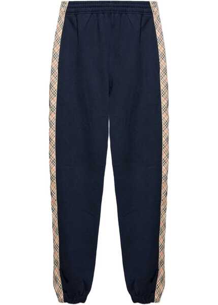 Pantaloni casual Burberry Jogging Pants feature signature Burberry Check tape along the sides NAVY Barbati (BM 19547399) 1