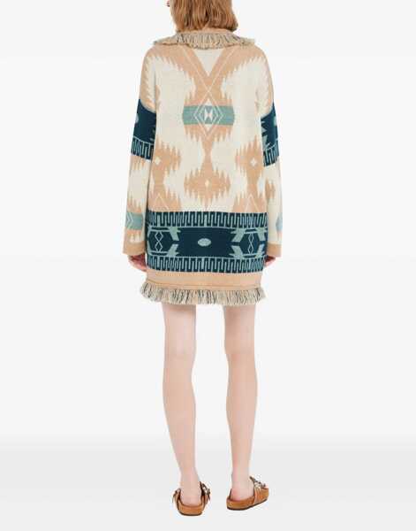 Cardigane ALANUI Icon Jacquard Cardigan CHALK SAND Femei (BM 19547405) 4