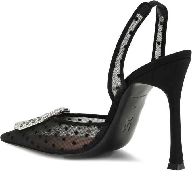 Pantofi cu toc AMINA MUADDI Camelia Sling 105 Pumps in lace with Polka-Dot BLACK Femei (BM 19547423) 2