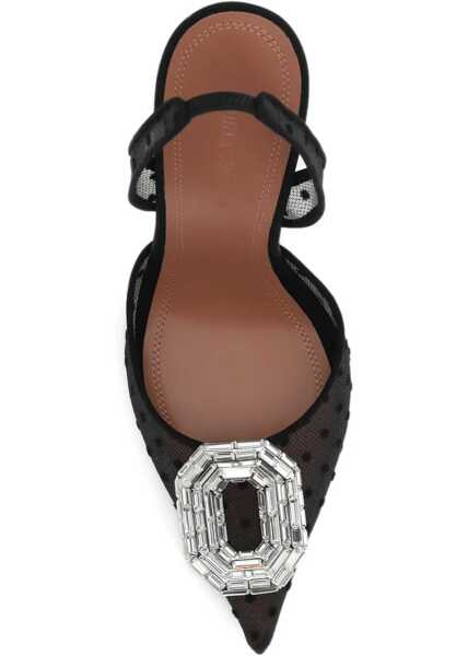 Pantofi cu toc AMINA MUADDI Camelia Sling 105 Pumps in lace with Polka-Dot BLACK Femei (BM 19547423) 3