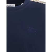 Tricouri pentru Barbati - Tricouri Burberry Short-sleeved T-shirt with a single Burberry Check stripe on both shoulders NAVY Barbati (BM 19547444) - B-mall.ro