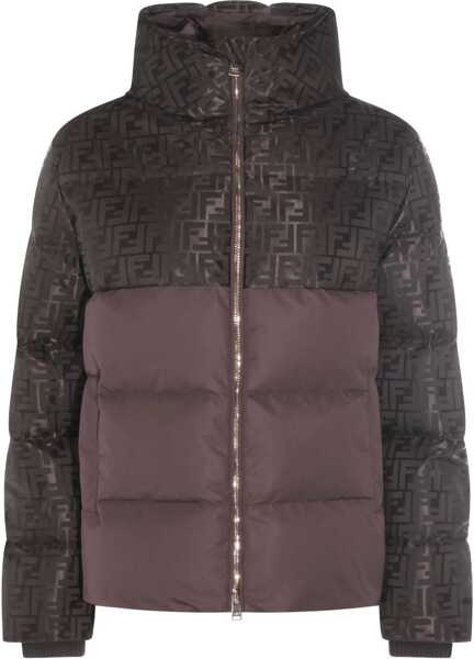 Geci de iarna Fendi Cotton-blend Down Jacket DARK BROWN-25 Femei (BM 19549499) 1