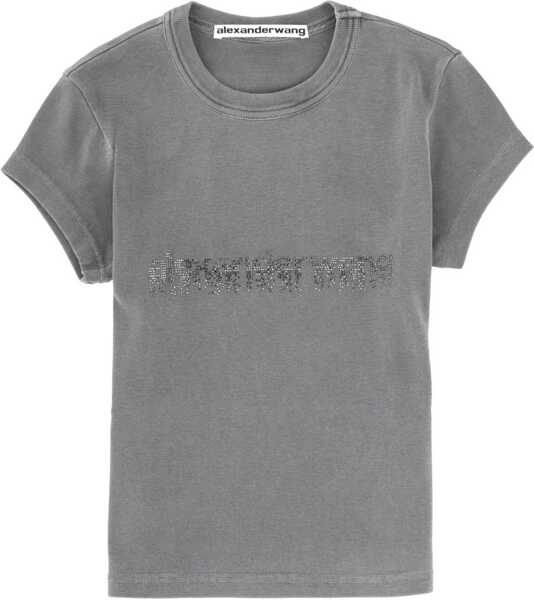 Tricouri Alexander Wang T-Shirt With Logo GREY Femei (BM 19549781) 1