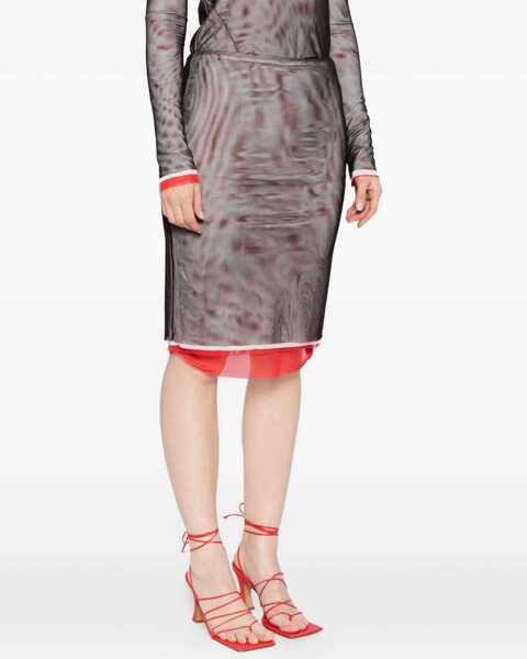 Fuste casual MSGM Midi Pencil Skirt BLACK Femei (BM 19549802) 3