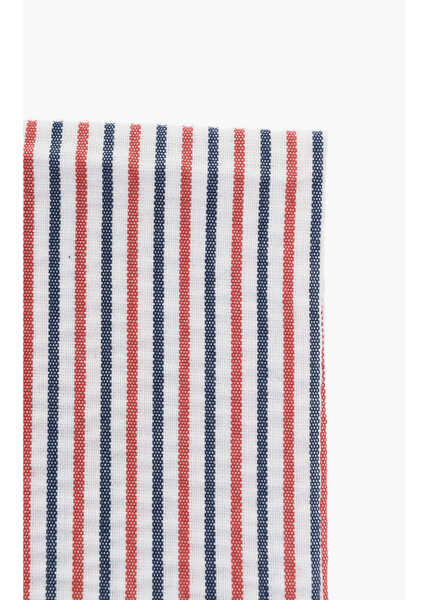 Esarfe CORNELIANI Cc Collection Striped Silk Blend Pocket Square Red Barbati (BM 19549952) 2