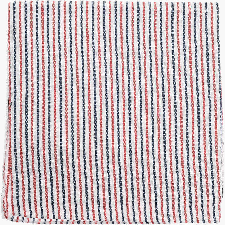 Esarfe CORNELIANI Cc Collection Striped Silk Blend Pocket Square Red Barbati (BM 19549952) 1