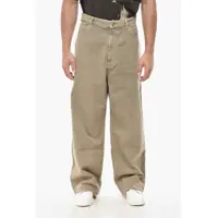 Blugi drepti Wide Leg Chicago Jeans With Suede Patch 28Cm Barbati