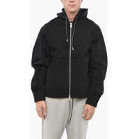 Geci de blugi Front Zipped Denim Jacket With Hood Barbati