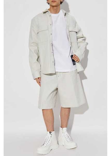 Tricouri DSQUARED2 Cotton Loose Fit T-Shirt With Logoed Patch White Barbati (BM 19549970) 2