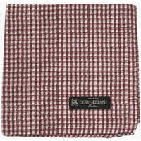 Esarfe Micro Checked Silk And Linen Pocket Square Barbati