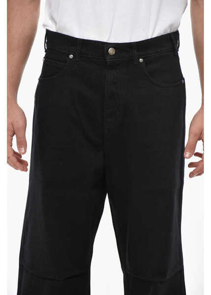 Blugi drepti 1989 STUDIO Solid Color Wide Leg Y2K Jeans 28Cm Black Barbati (BM 19549985) 3