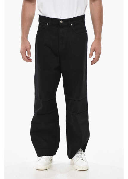 Blugi drepti 1989 STUDIO Solid Color Wide Leg Y2K Jeans 28Cm Black Barbati (BM 19549985) 1