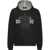 DSQUARED2 Relaxed Fit Crush Hoodie With Embossed Print Black