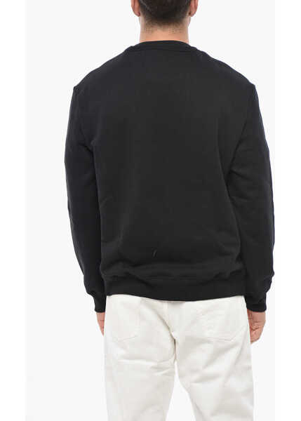 Bluze de trening 1989 STUDIO Crew Neck Brushed Cotton Sweatshirt With Embroidered Logo Black Barbati (BM 19549991) 2