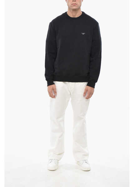 Bluze de trening 1989 STUDIO Crew Neck Brushed Cotton Sweatshirt With Embroidered Logo Black Barbati (BM 19549991) 4