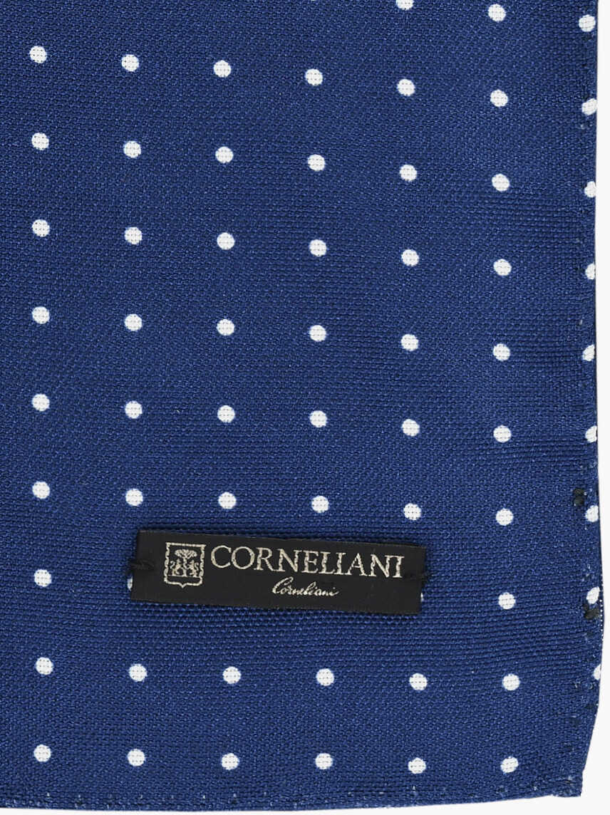 Esarfe CORNELIANI Polka Dots Silk Pocket Square Blue Barbati (BM 19549994) 2