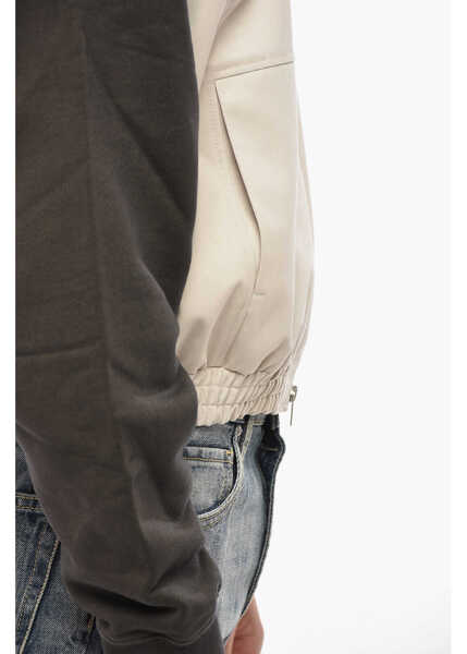 Jachete 1989 STUDIO Sleeveless Cotton Gabardine Jacket With Zip Closure Beige Barbati (BM 19550033) 3