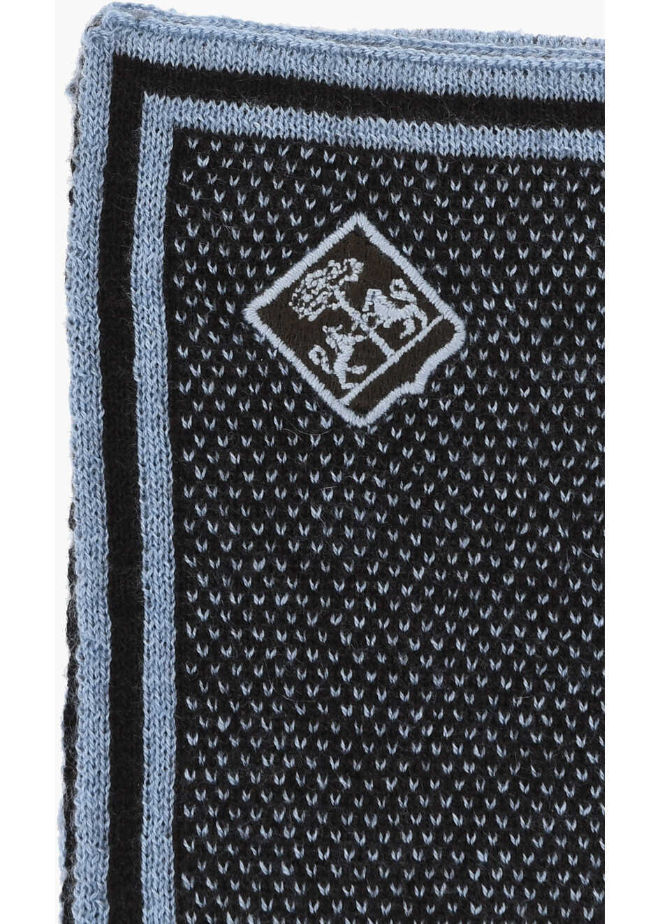Esarfe CORNELIANI Two-Tone Silk And Cashmere Pocket Square Blue Barbati (BM 19550057) 2