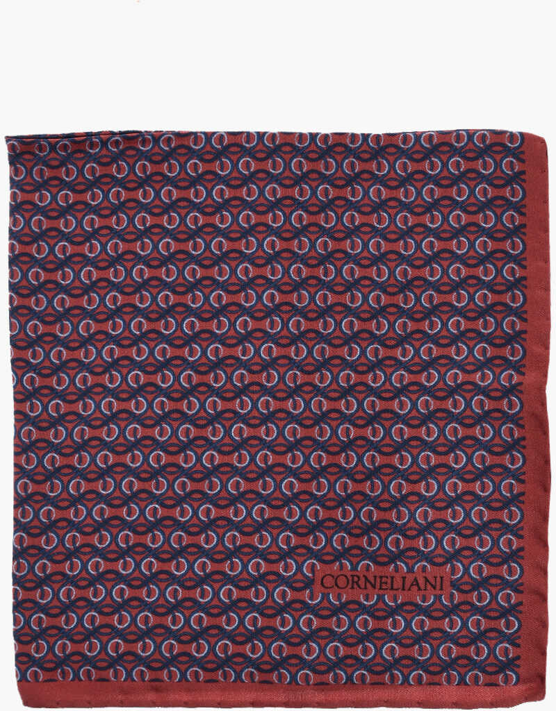 Esarfe CORNELIANI Patterned Silk Pocket Square Red Barbati (BM 19550066) 1