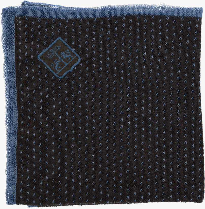 Esarfe CORNELIANI Two-Tone Pocket Square With Embroidered Logo Brown Barbati (BM 19550072) 1