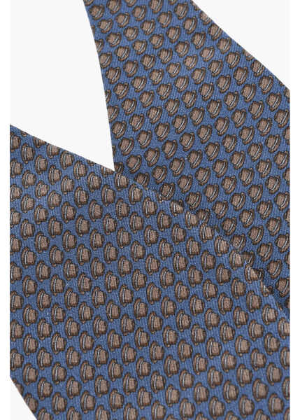 Cravate CORNELIANI Patterned Silk Self-Bow Tie Blue Barbati (BM 19550150) 2